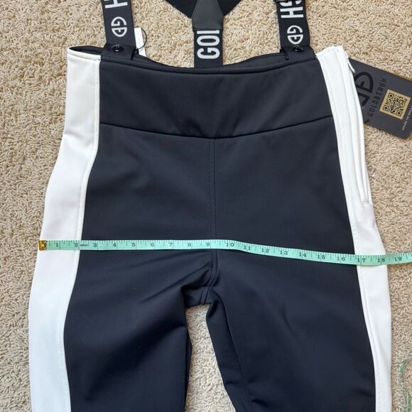 GOLDBERGH WOMEN'S HIGH END SALOPETTE SKI PANTS SKI BIBS BLACK NWT 10 RETRO - Picture 5 of 8